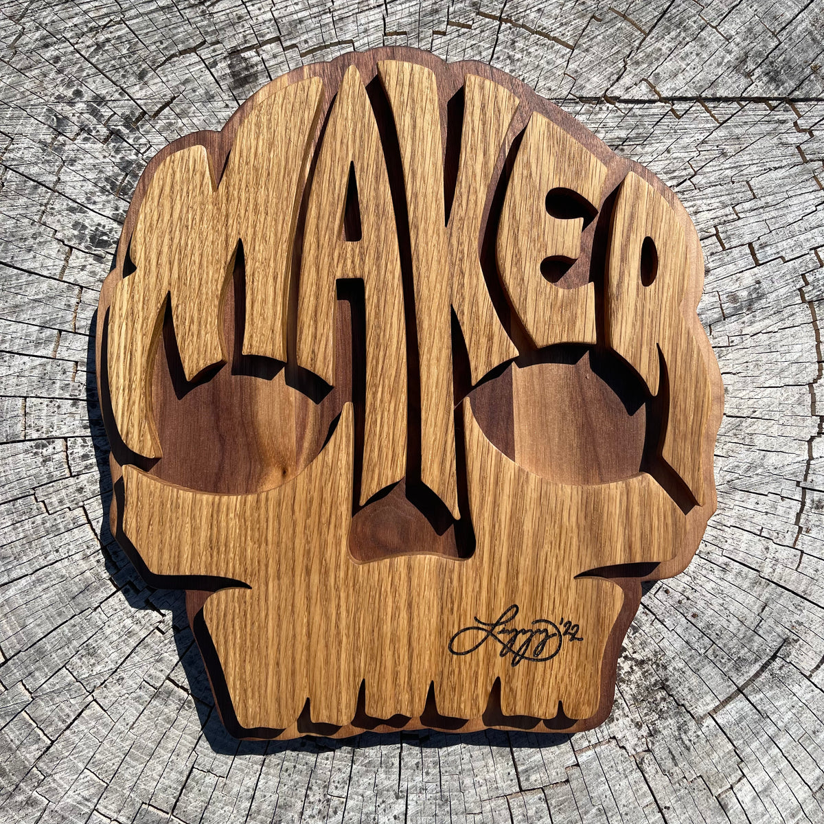 Maker Skull Snake Sticker – The House of Timber