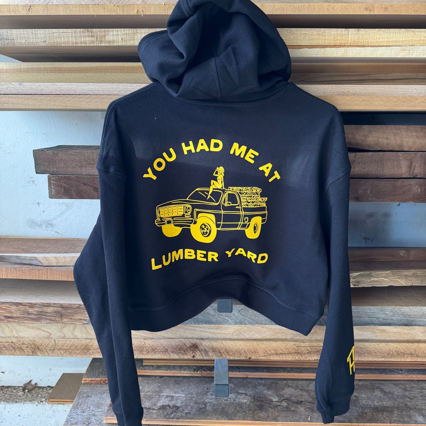 Timber Apparel You Had Me At Lumber Yard Crop Hoodie – The House of Timber