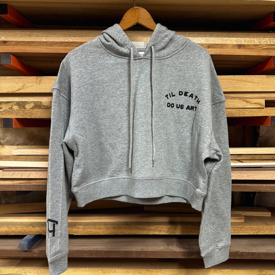 Til Death Do Us Art Crop Hoodie