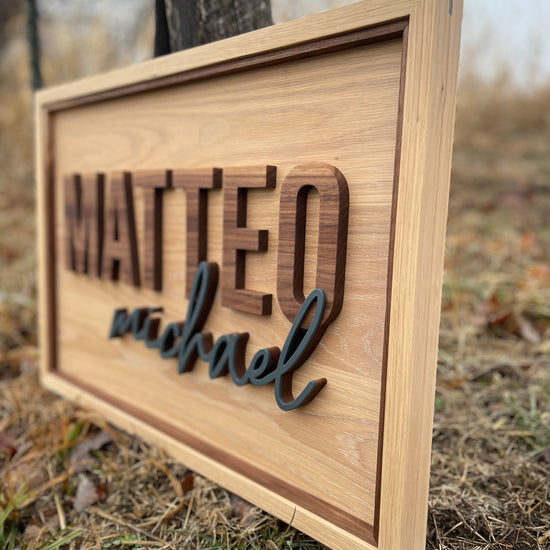 Wooden Name Sign